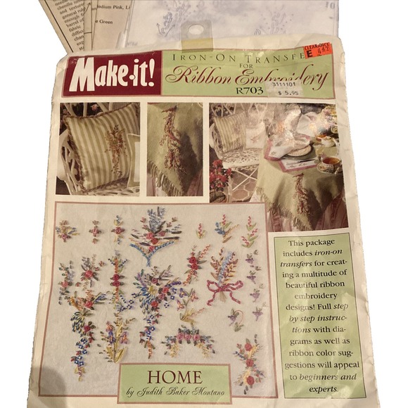 Make It Iron On Transfers For Ribbon Embroidery. R703. New/uncut. Step by Step - Picture 2 of 3